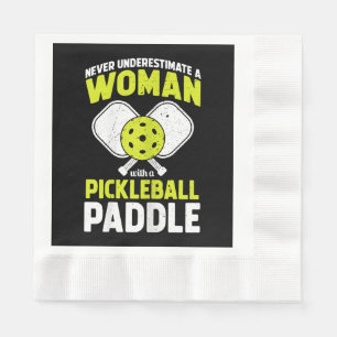 Pickleball Woman Funny Pickleball Player Gift Napkin