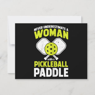 Pickleball Woman Funny Pickleball Player Gift Thank You Card