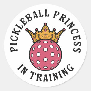 Pickleball Women Funny Classic Round Sticker