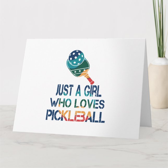 Pickleball women rainbow  card (Front)