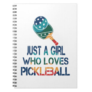 Pickleball women rainbow  notebook