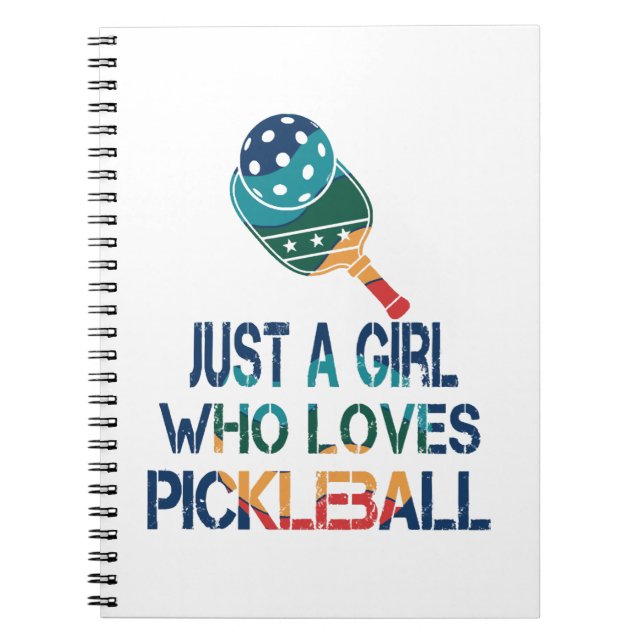 Pickleball women rainbow  notebook (Front)