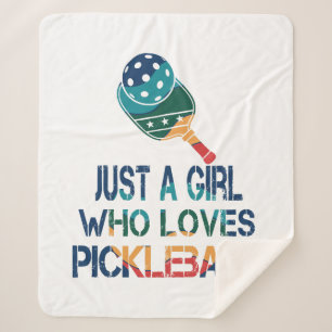 Pickleball women rainbow  sherpa blanket
