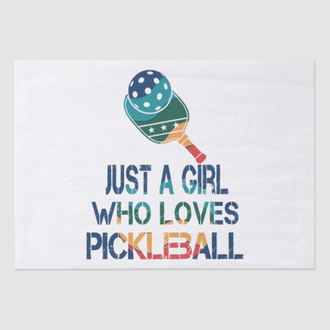 Pickleball women rainbow  tissue paper (Front)