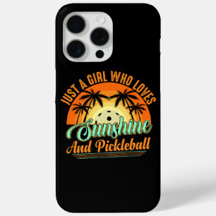 Pickleball women sunshine iPhone 15 pro max case