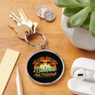 Pickleball women sunshine key ring