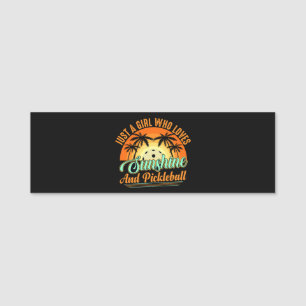 Pickleball women sunshine name tag