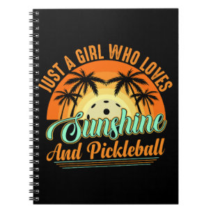 Pickleball women sunshine notebook