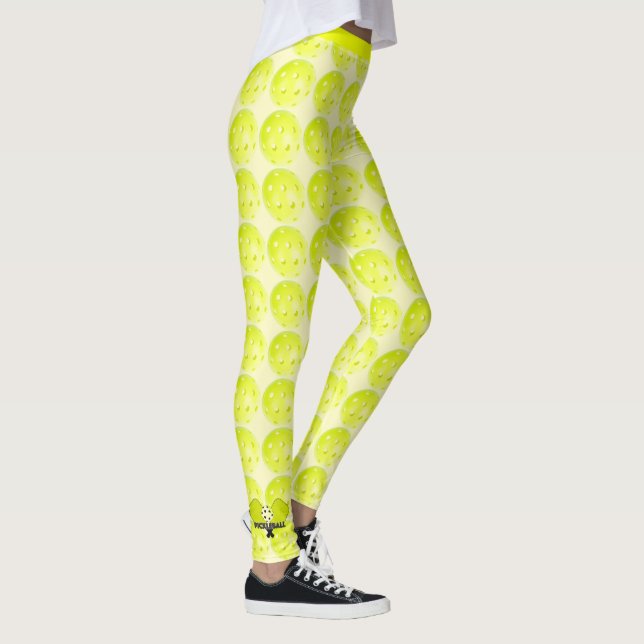 Pickleball Women's Leggings With Paddles Pants (Right)