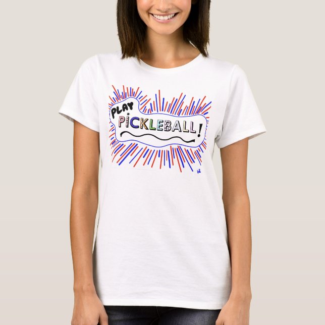 Pickleball womens tee player  (Front)