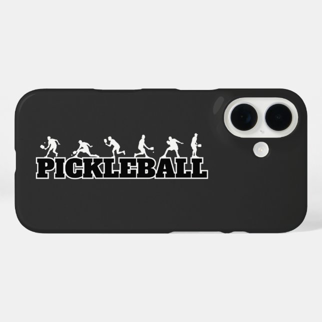 Pickleball Word Player Silhouettes Sport Action Case-Mate iPhone Case (Back (Horizontal))