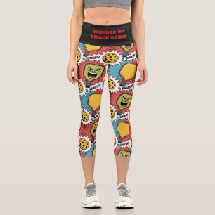 Pickleball Yoga Warrior Up Smack Down Capri Leggings