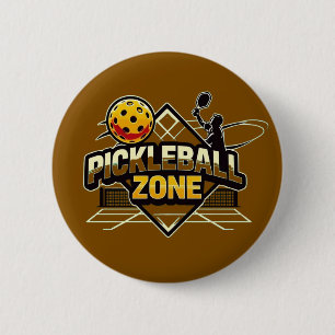 Pickleball Zone - Perfect for Passionate Players 6 Cm Round Badge