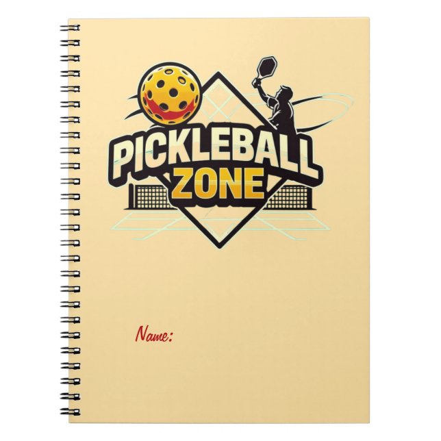 Pickleball Zone - Perfect for Passionate Players Notebook (Front)