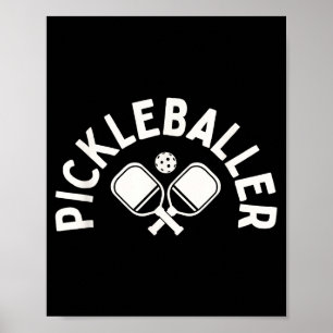 Pickleballer pickleball game for women poster