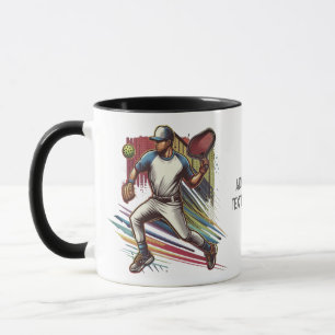 Pickleballer Playing Baseball Pickleball Sports Mug
