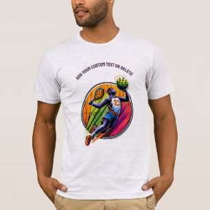 Pickleballer Playing Basketball Multisport Player T-Shirt