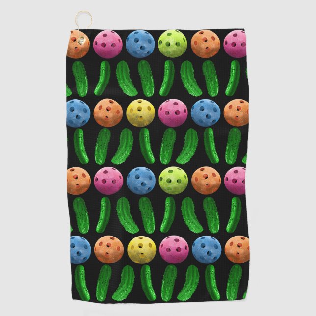 Pickleballs and Pickles Sweat Towel (Front)