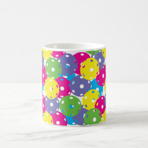 Pickleballs: mixed colours coffee mug