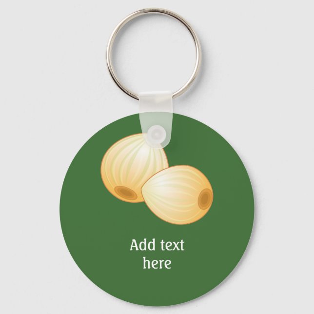 Pickled and tasty - onions snack with your text key ring (Front)