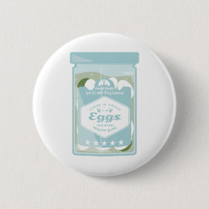 Pickled eggs 6 cm round badge