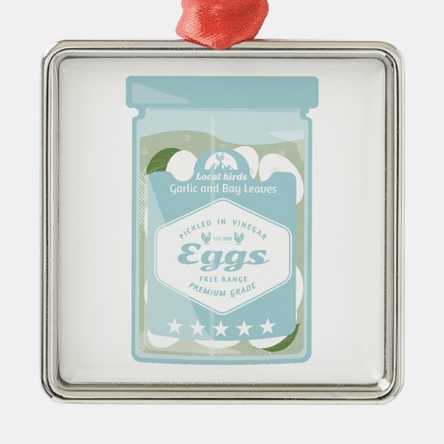 Pickled eggs metal tree decoration (Front)