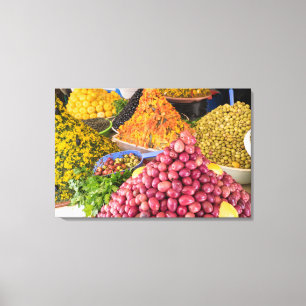 Pickled Food At Market Canvas Print