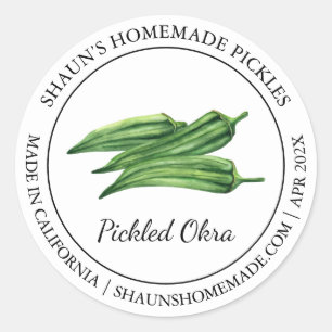Pickled Okra Modern label