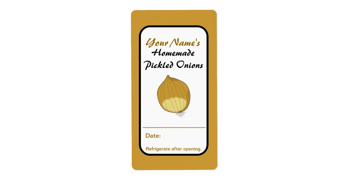 Pickled Onions Custom Canning Jar Labels Add Name | Zazzle.co.uk