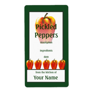 Pickled Orange Bell Peppers Cook's Canning Label