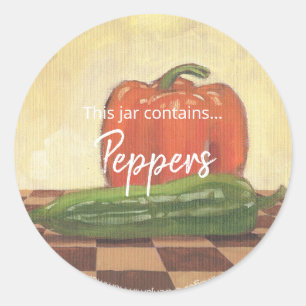 Pickled Peppers Ball Canning Label
