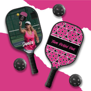 Pickled Pink Monogram Full Photo Pickleball Paddle