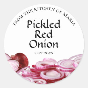 Pickled Red Onion Homemade Preserve Classic Round Sticker