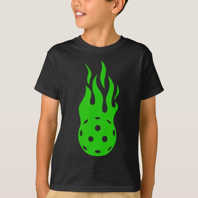 Picklell Flame - Paddlell Tennis Pickleller Pickle T-Shirt (Front)
