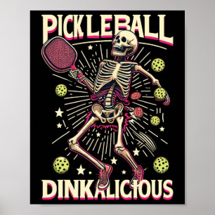 Picklell Halloween Skeleton Funny Picklell Paddles Poster