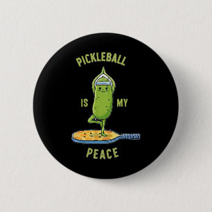 Picklell Is My Peace Tee Funny Pickle Yoga On Padd 6 Cm Round Badge