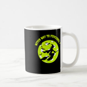 Picklell Witch On Broom Picklell Players Halloween Coffee Mug