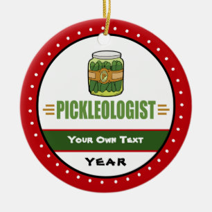 PICKLEOLOGIST Funny Pickle Lovers Ceramic Tree Decoration