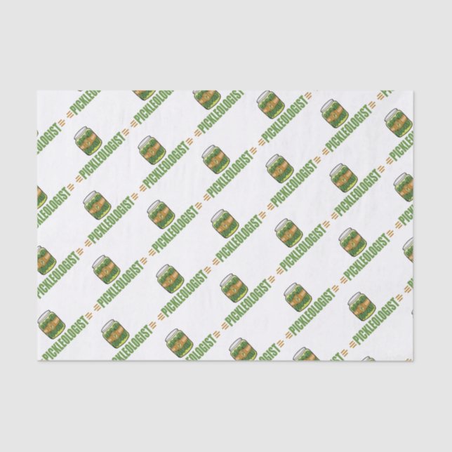 PICKLEOLOGIST Funny Pickle Lovers Tissue Paper (Front)