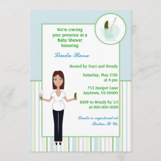 Pickles and Ice cream Boy Baby Shower Invitation