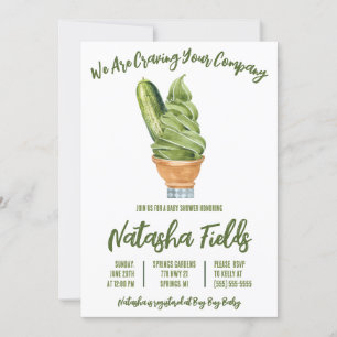 Pickles and Ice Cream, Cravings Baby Shower Invitation