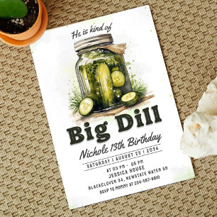 Pickles and Jar Birthday Invitation Party