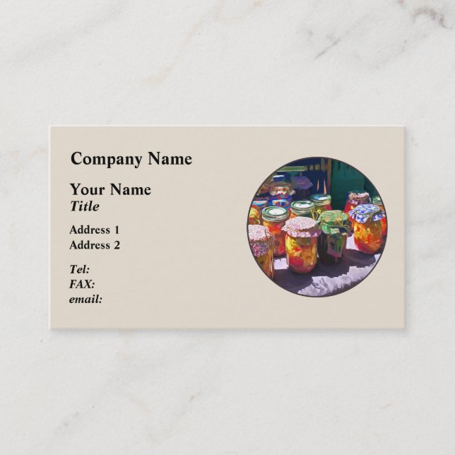 Pickles and Jellies Business Card (Front)