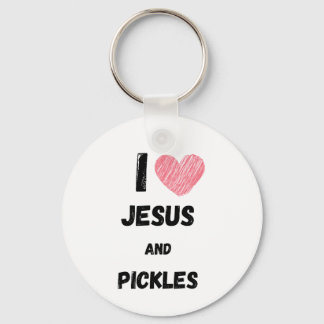 Pickles and Jesus Religious Key Ring