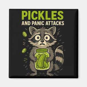 Pickles and Panic Attacks Racoon Trash Panda Magnet