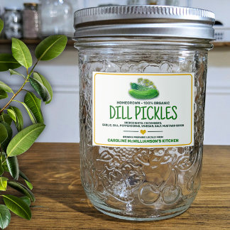 Pickles Canned Food Label