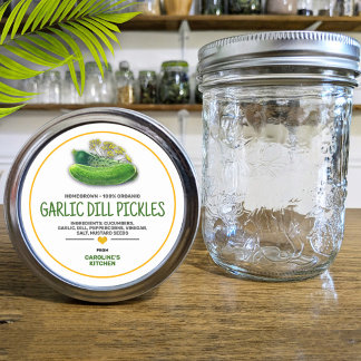 Pickles Canning Jar Label