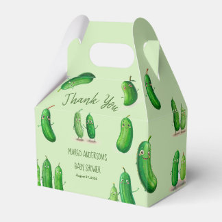 Pickles Cucumber Green Whimsical Baby Shower Favour Box