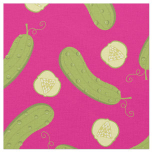 Pickles Cute Food Kids Pink Girls Fabric