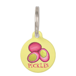 PICKLES Foodie Pickled Hard Boiled Red Beet Egg Pet Tag